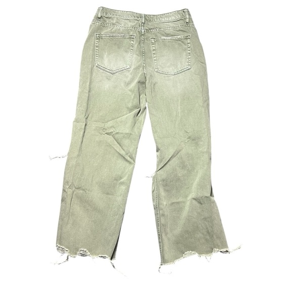 Vervet Leslie Distressed 90s Flare Jeans Green Size 28 - Picture 2 of 6